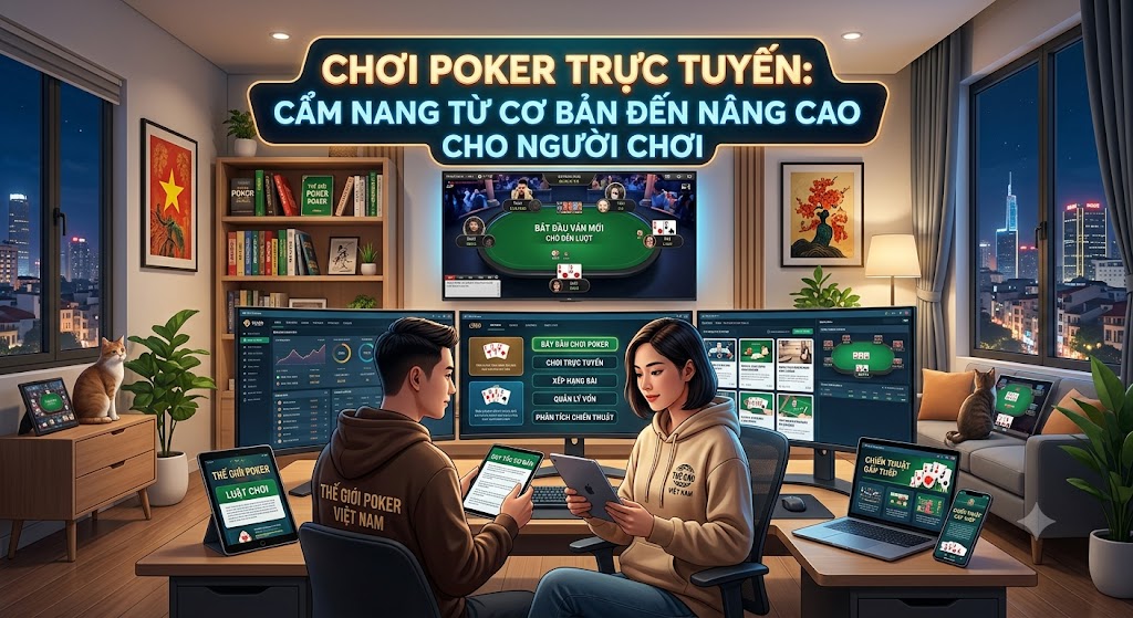 Chơi Poker Trực Tuyến: Cẩm Nang Từ Cơ Bản Đến Nâng Cao Cho Người Chơi